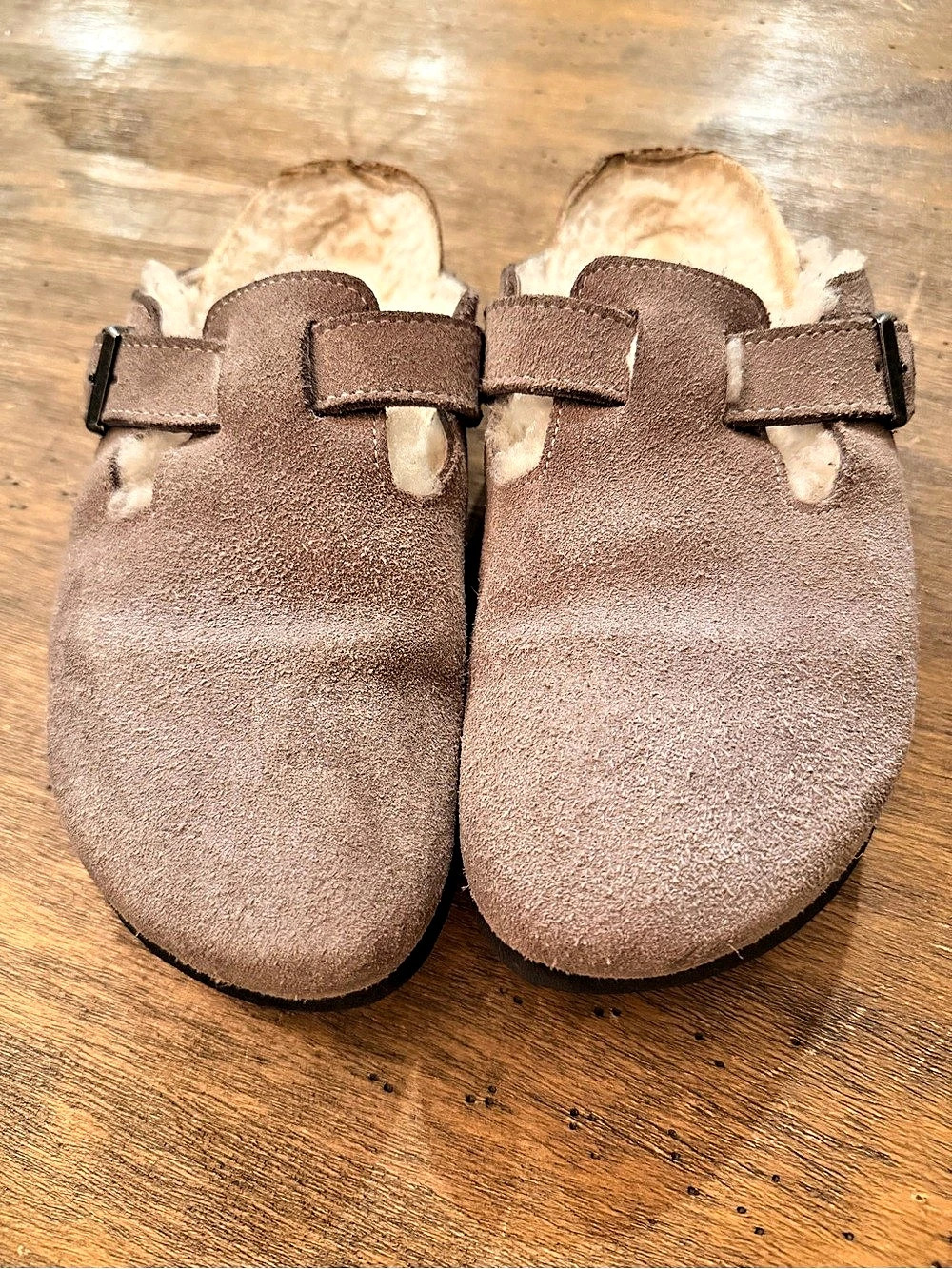 Birkenstock Boston Shearling Clogs Brown EU 38. FAIR